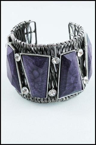 Trapezoid Medallion Cuff Bracelet
