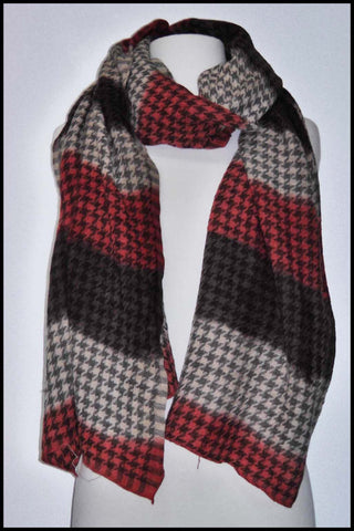 Extra-soft Large Houndstooth Pattern Scarf