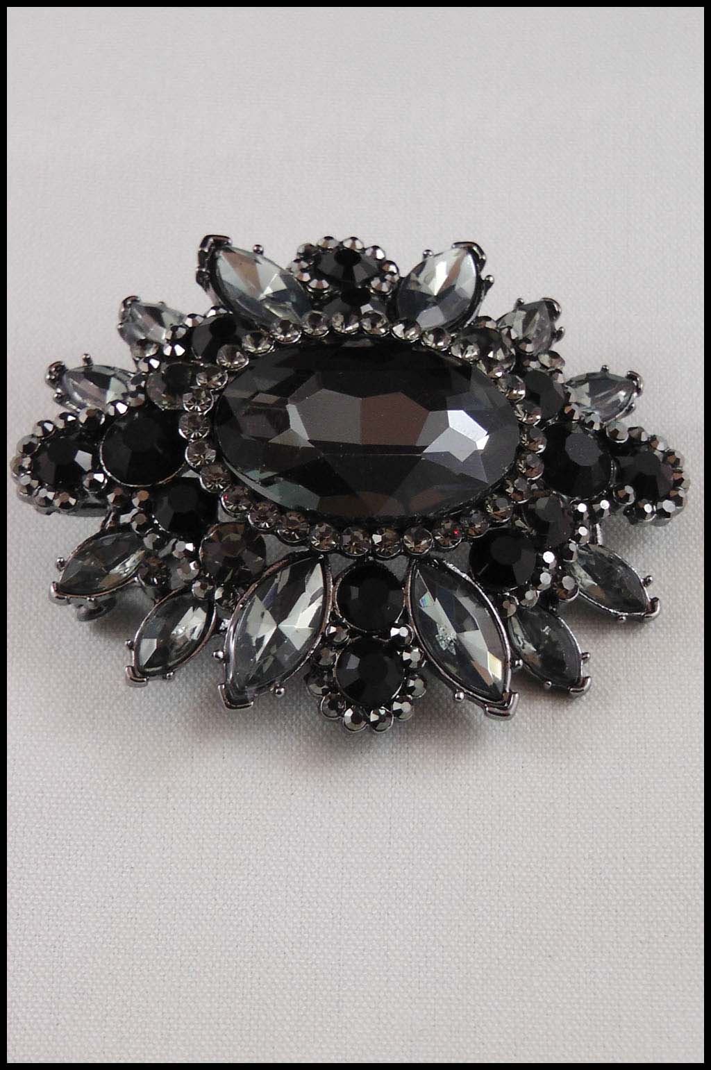 Victorian Queen Crystal Brooch Pin