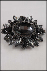 Victorian Queen Crystal Brooch Pin