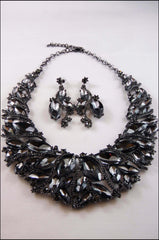 Marquis Crystal Collar Necklace Set