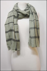 Solid Plaid Oblong Scarf