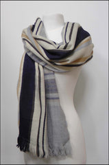 Mixed-colour Striped Scarf