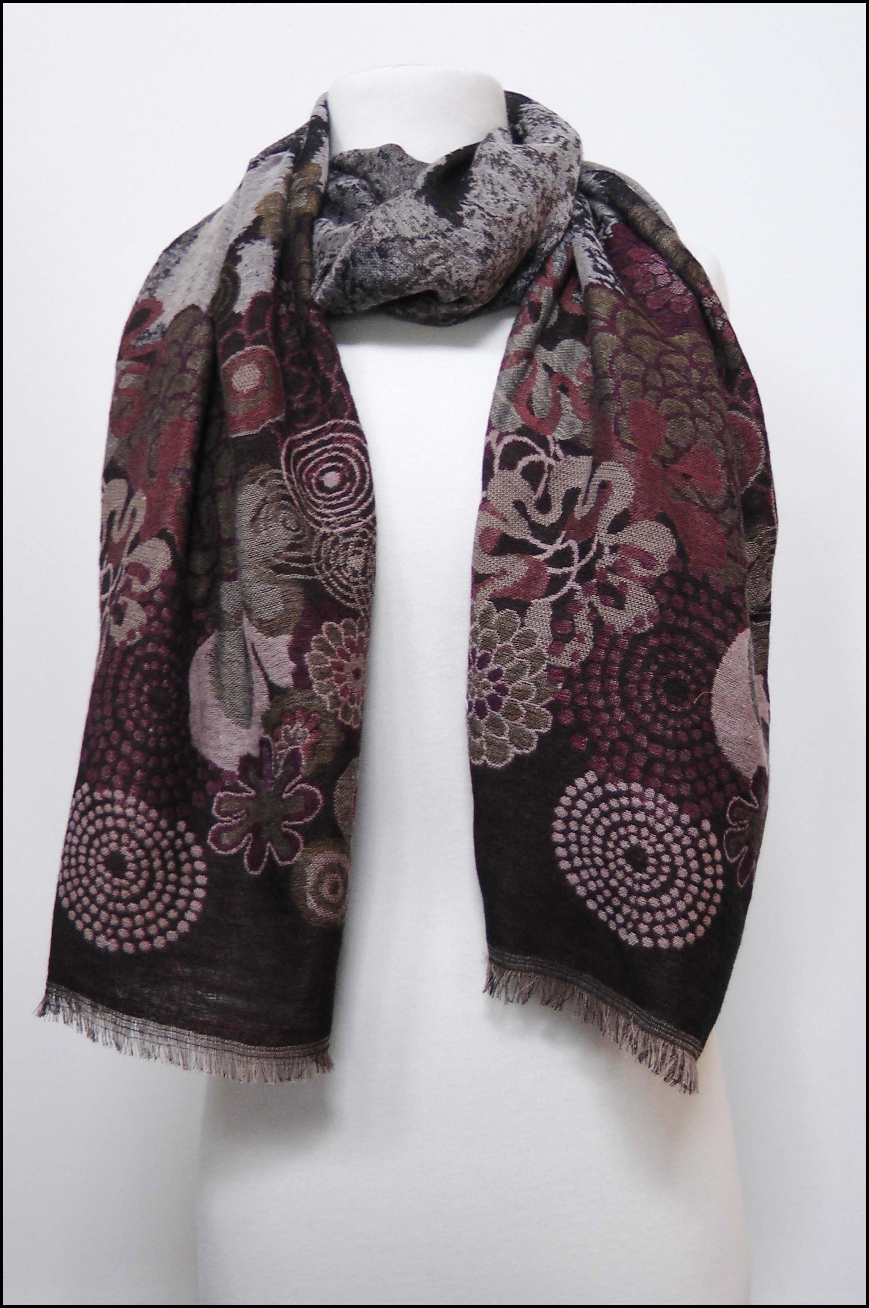 Mixed Flower-patterned Scarf