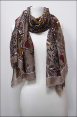 Ultra-soft Mixed Floral-patterned Scarf