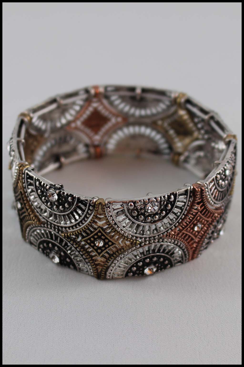 Metal Craft Texture Stretch Bracelet