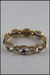 Crystal Teardrop Stretch Bangle