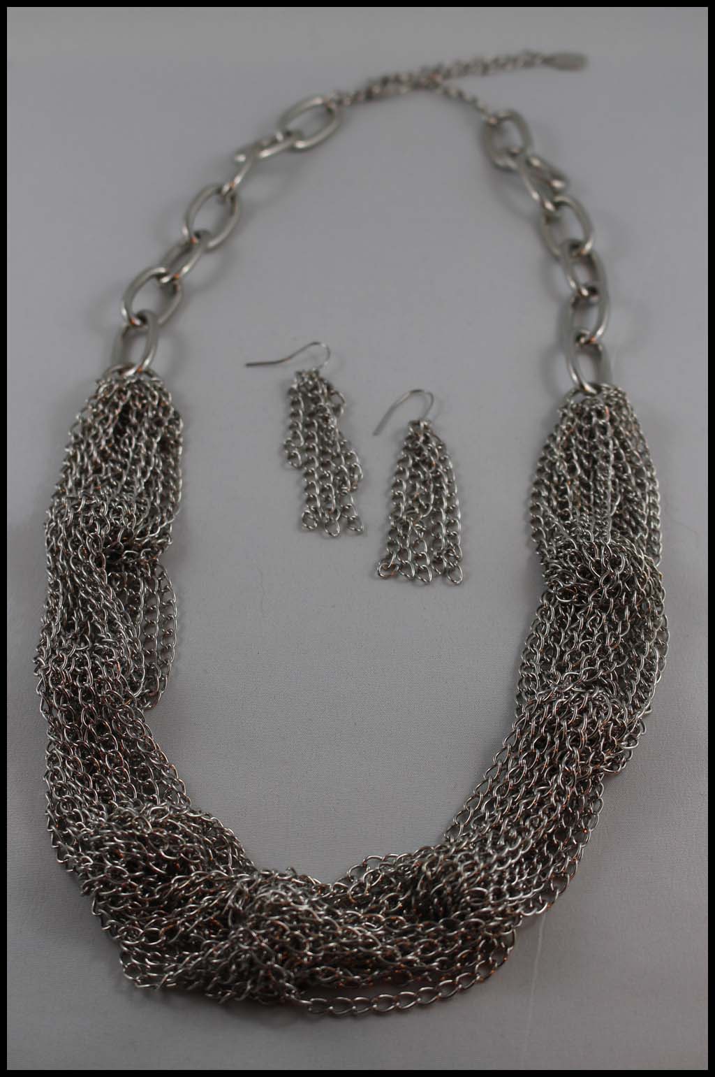 Long Chain Links Necklace Set