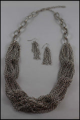 Long Chain Links Necklace Set