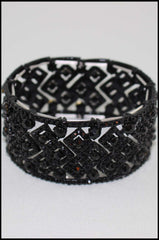 Chevron Plaid Crystal Stretch Bracelet