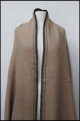 Solid Oblong Winter Scarf with Thread Edge