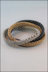 Woven Metal Stretch Bracelet