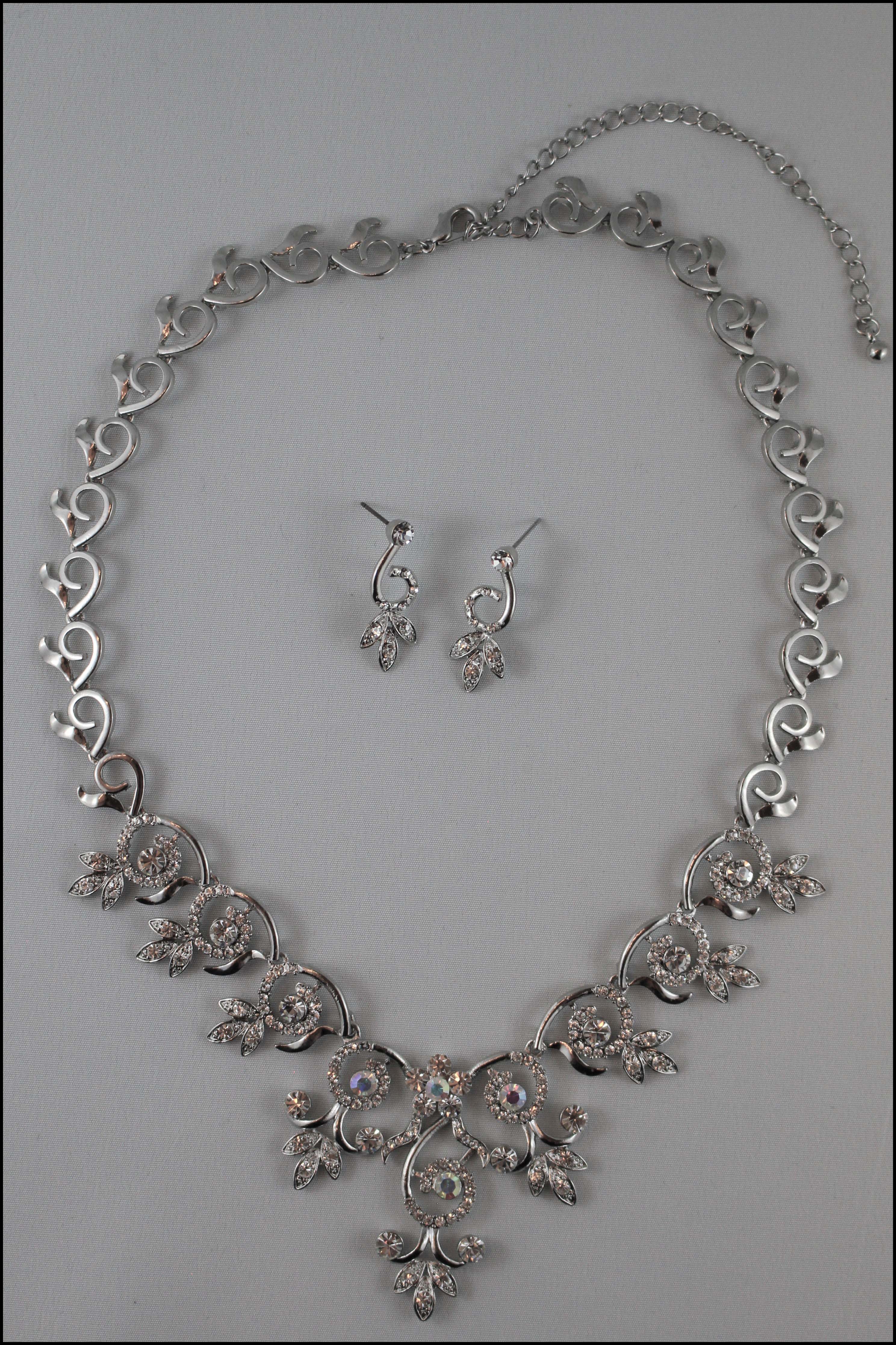 Crystal Pave Elegant Necklace Set