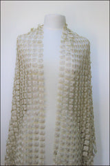 Delicate Flower Pattern Handmade Party Shawl