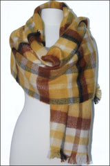 Multi-coloured Bold Plaid Scarf