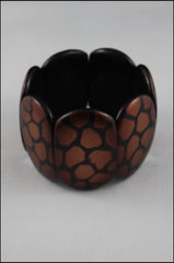 Giraffe Print Wood Stretch Bracelet